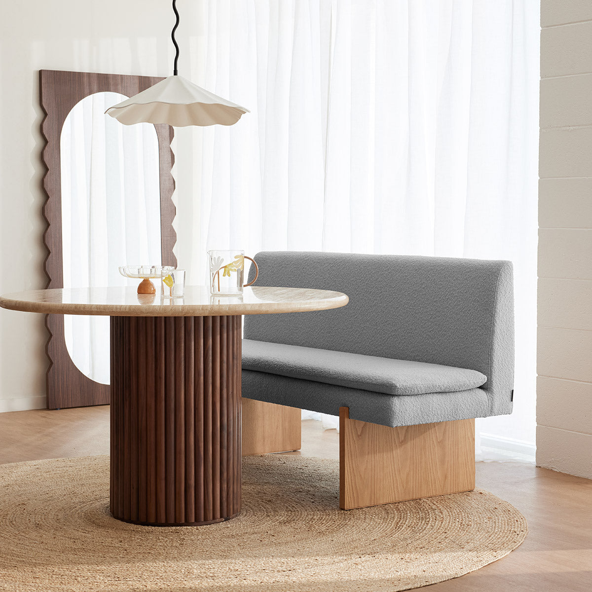 Umi Oak Dining Sofa