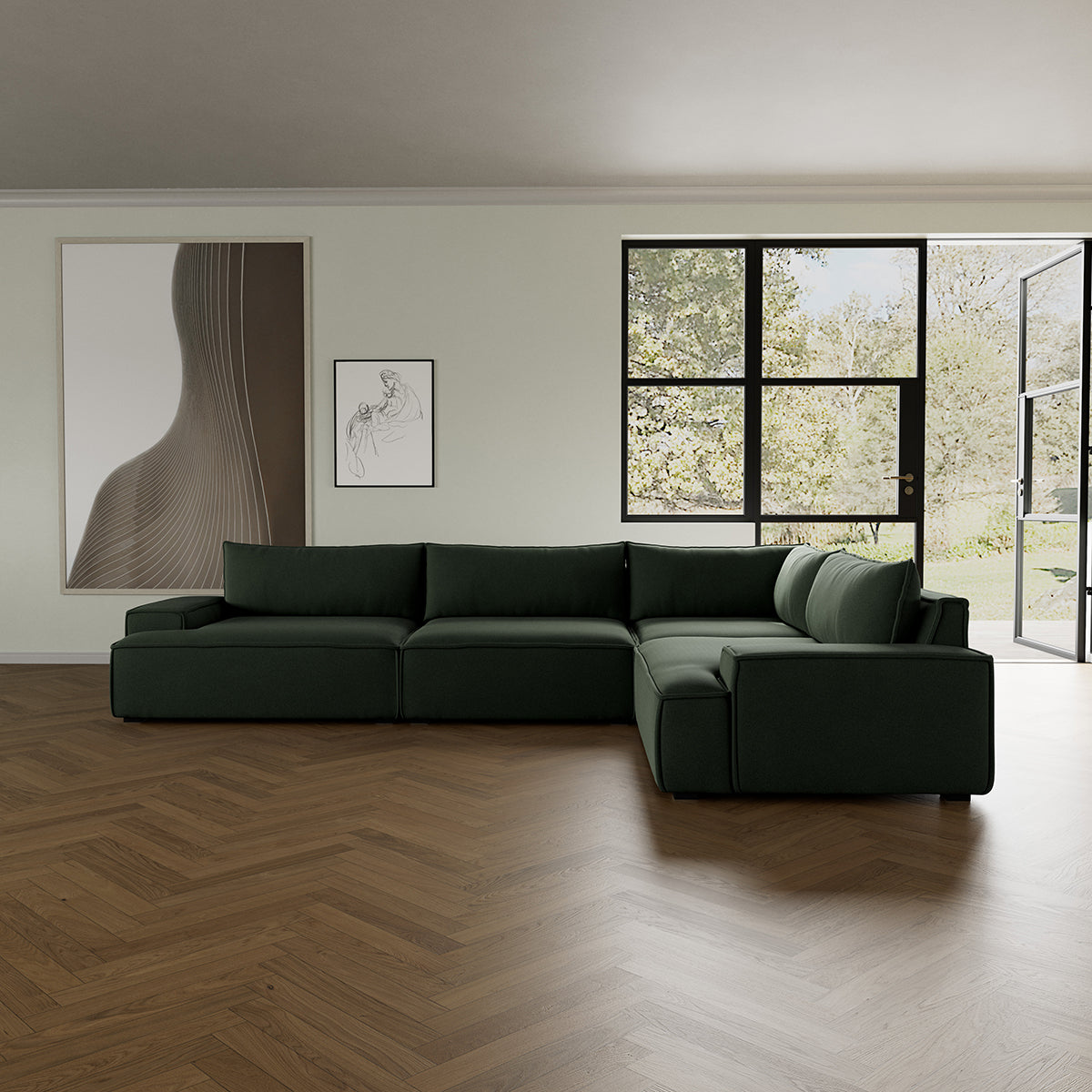 Daphne 4 Seater Modular Right Corner Sofa