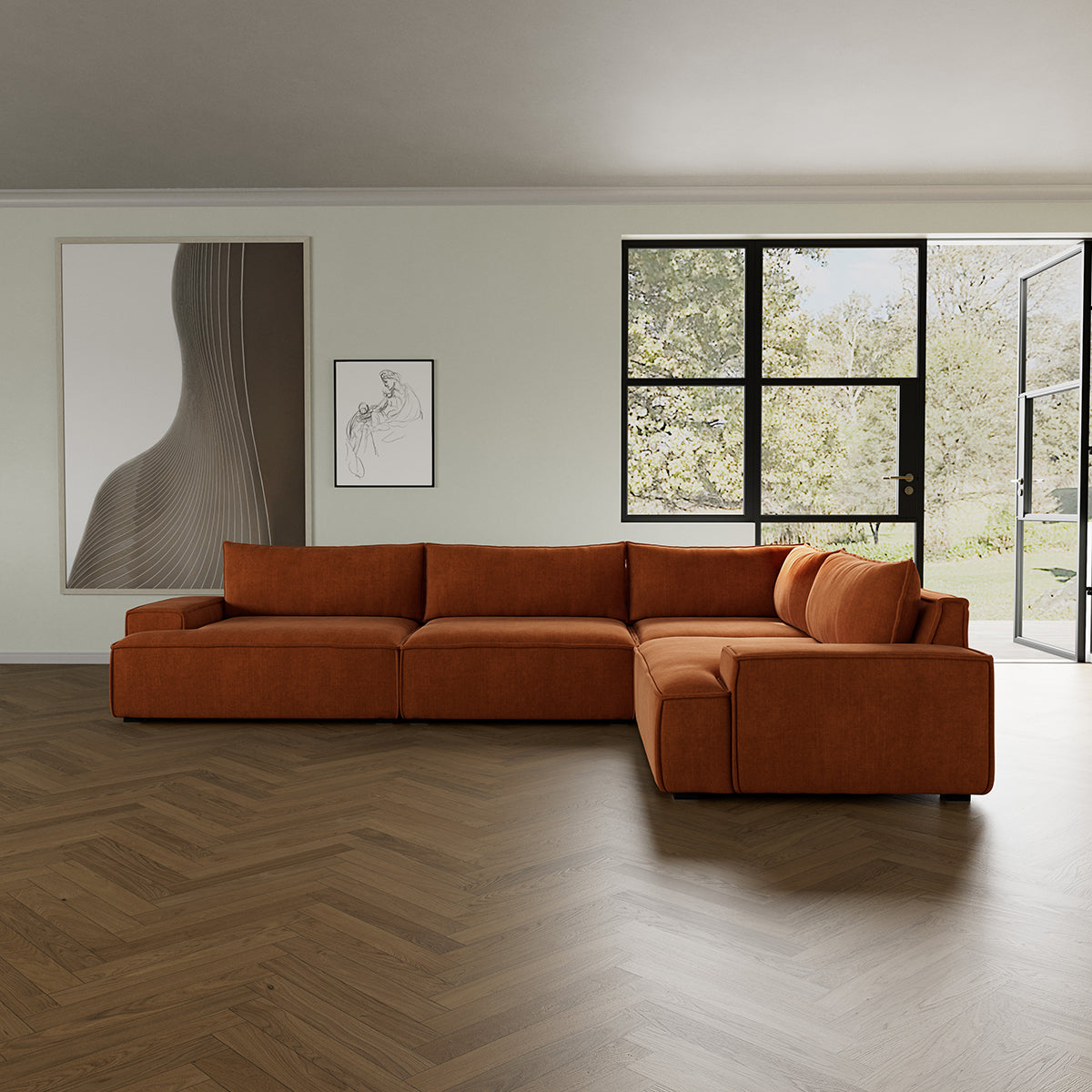 Daphne 4 Seater Modular Right Corner Sofa