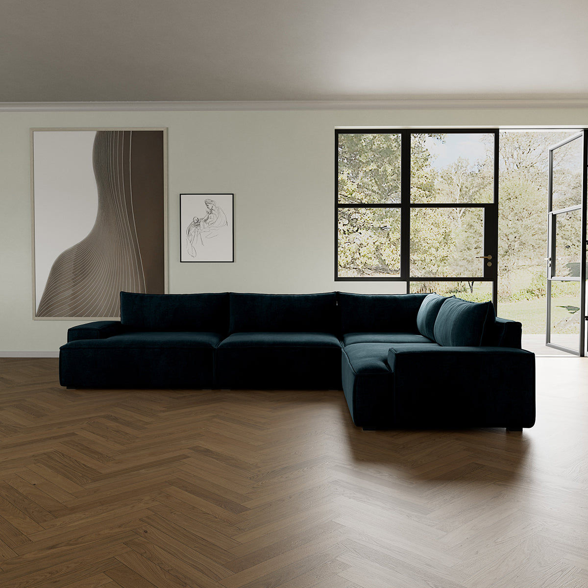 Daphne 4 Seater Modular Right Corner Sofa