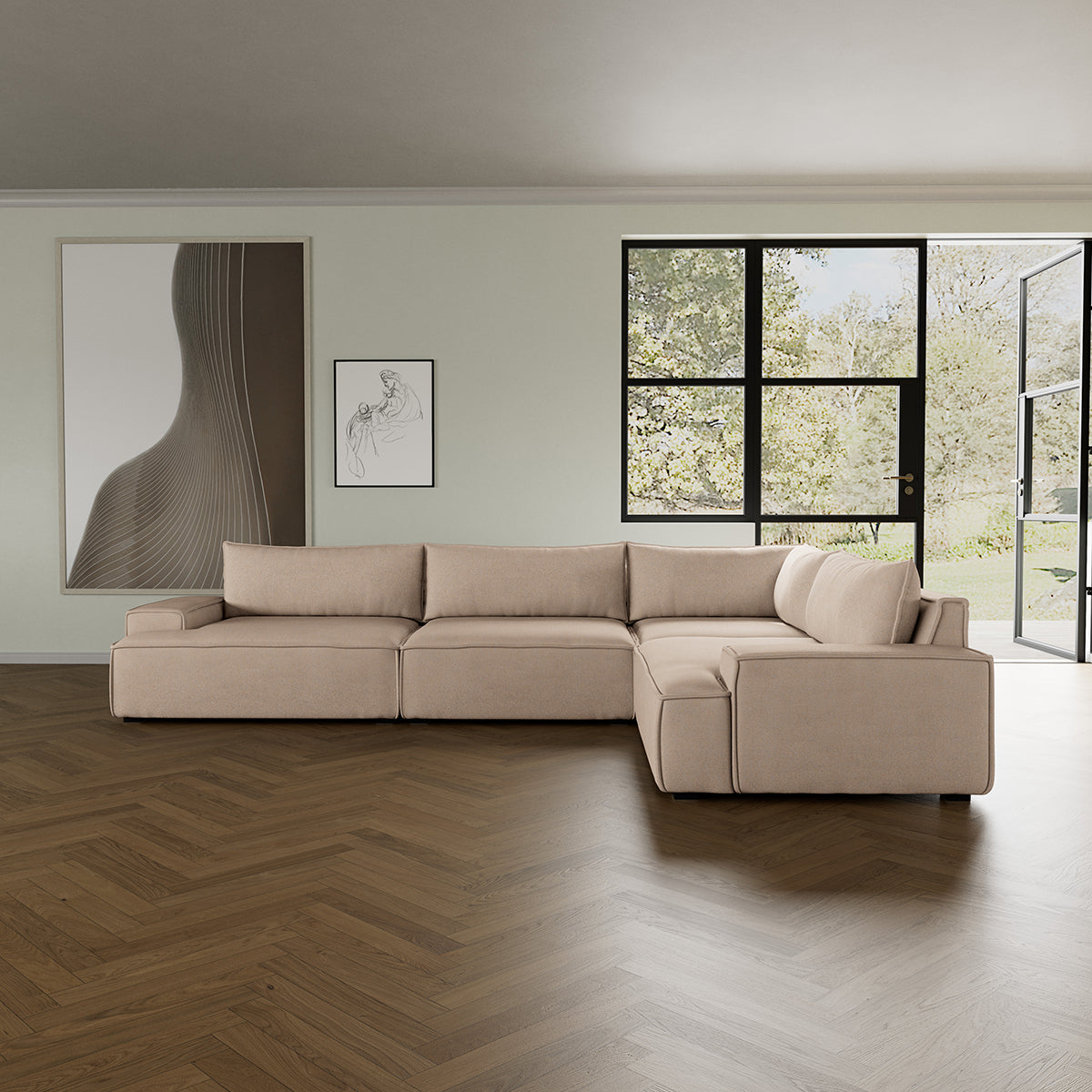 Daphne 4 Seater Modular Right Corner Sofa