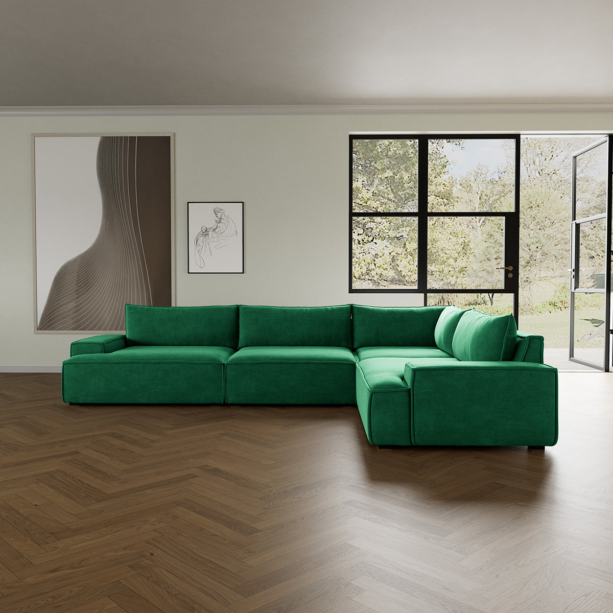 Daphne 4 Seater Modular Right Corner Sofa