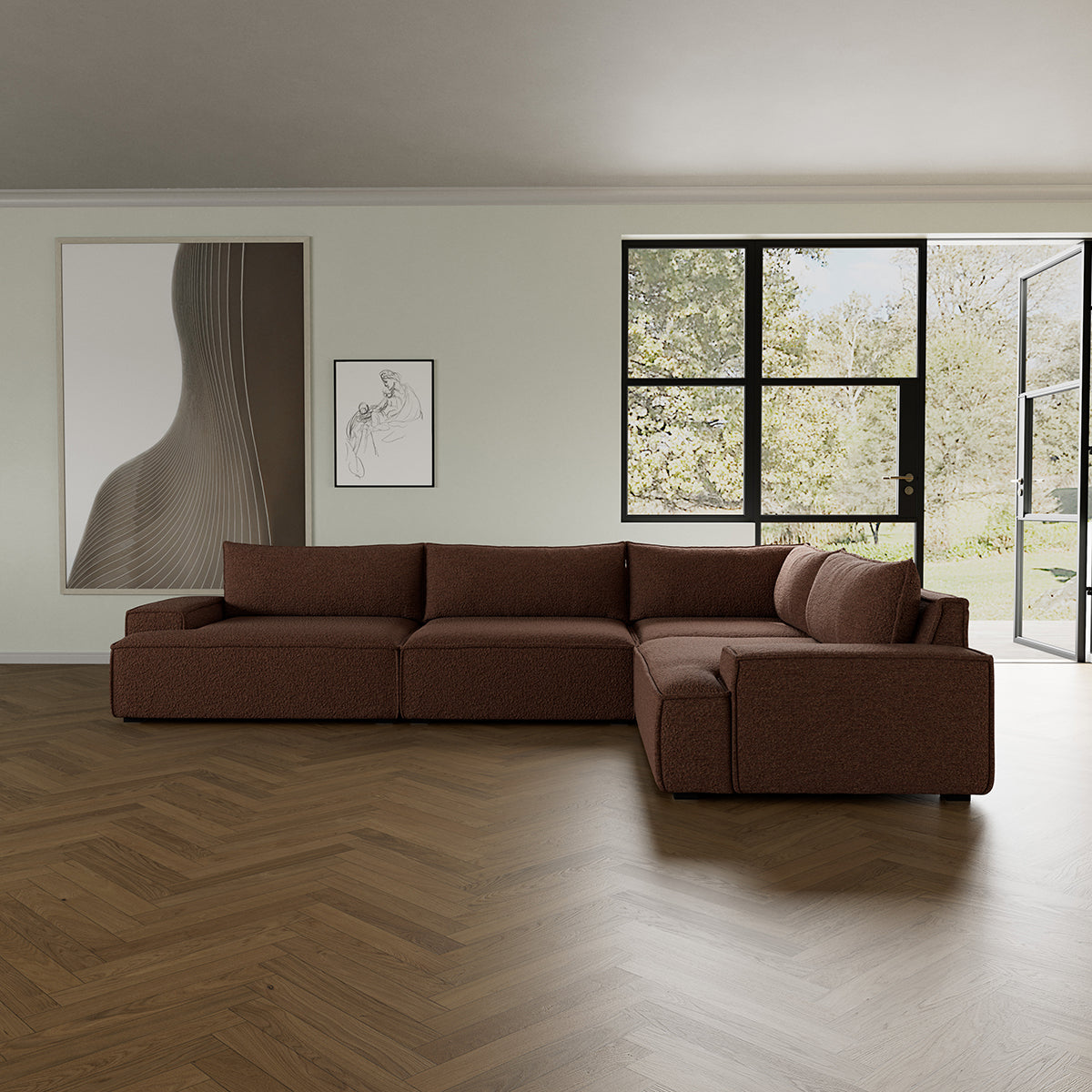 Daphne 4 Seater Modular Right Corner Sofa