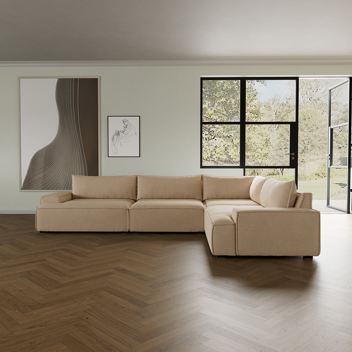 Daphne 4 Seater Modular Right Corner Sofa